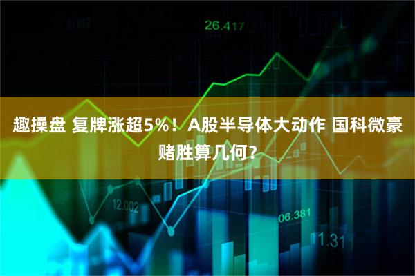 趣操盘 复牌涨超5%！A股半导体大动作 国科微豪赌胜算几何？